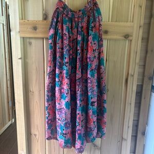 Vibrant Floral A-Line Skirt